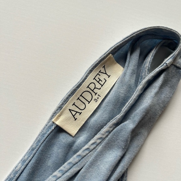 NWT Audrey 3+1 Blue Jumpsuit with Plunging V-Neckline - Picture 5 of 7